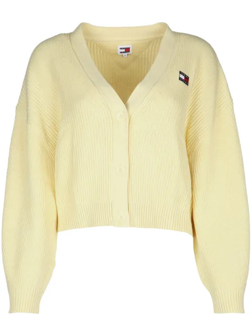 Tommy Jeans cardigan crop - Jaune - Tommy Jeans - Modalova