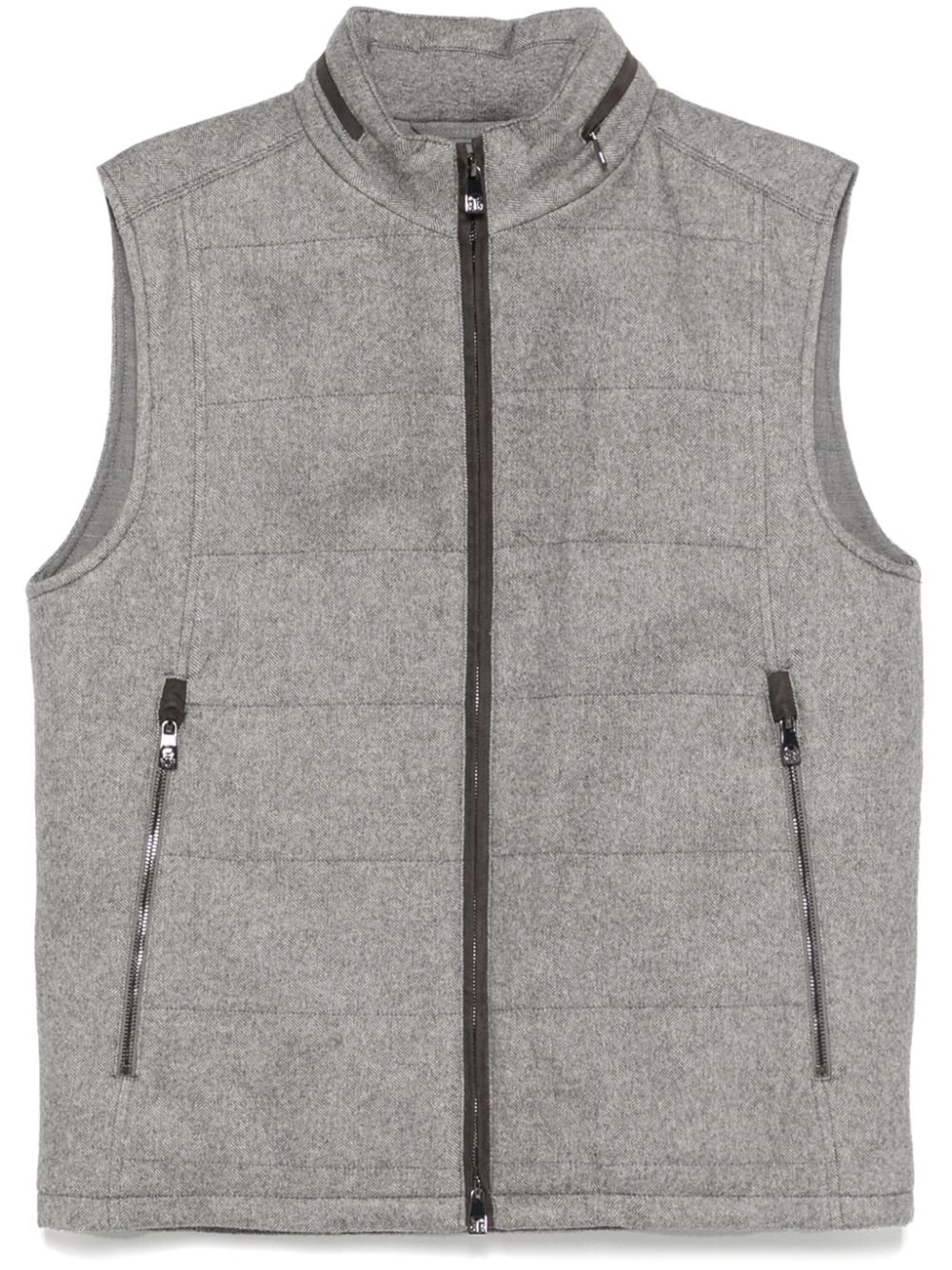 Corneliani herringbone gilet - Grey