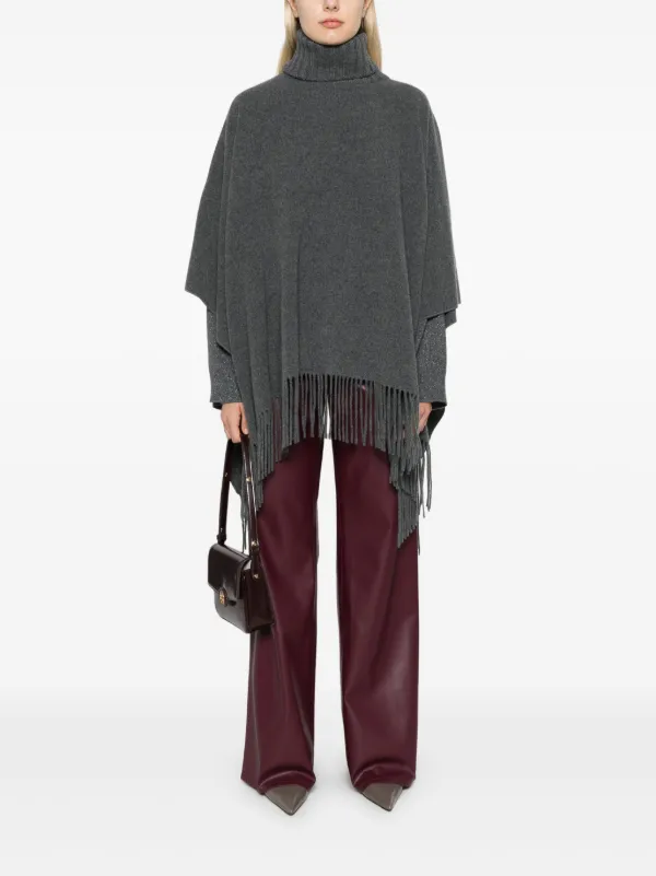 ファビアナ フィリッピ   ポンチョ タグ付き☆ファビアナフィリッピ ポンチョ ケープ カシミヤ混 - メルカリ