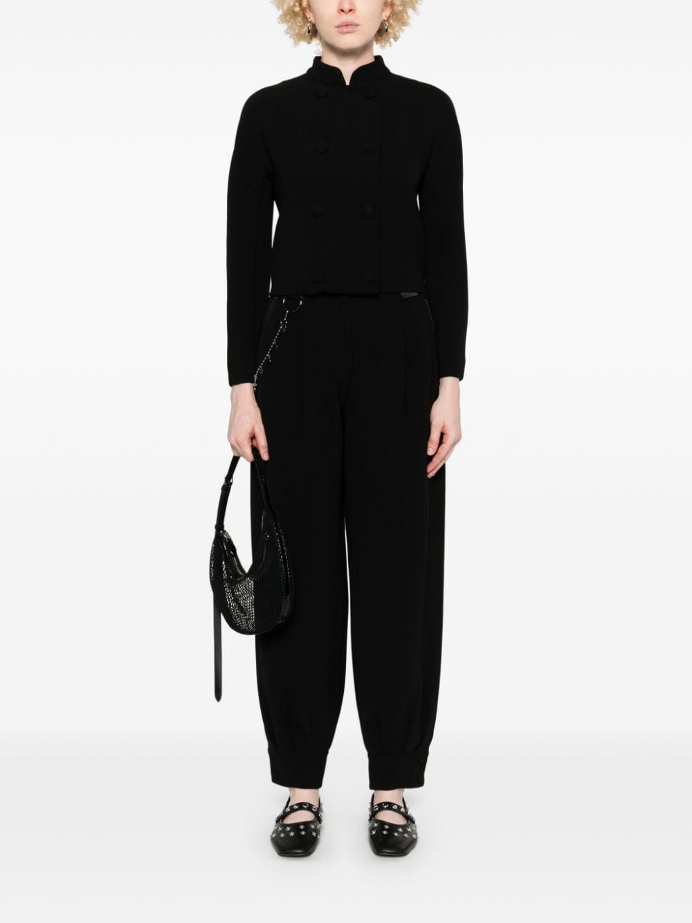 Emporio Armani Broek met kettingdetail - Zwart