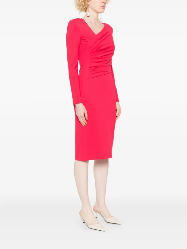 Emporio Armani Pleated Mini Dress | Pink | FARFETCH