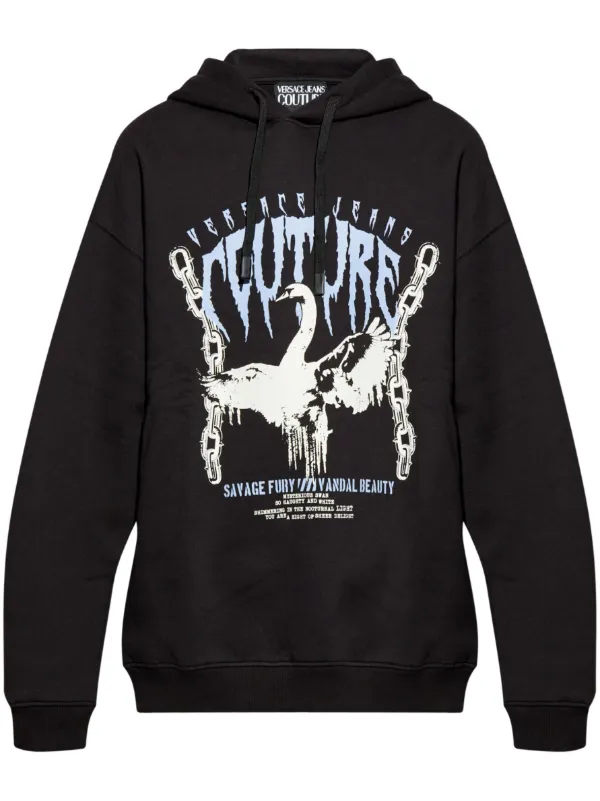Versace Jeans Couture グラフィック パーカー | ブラック | FARFETCH JP