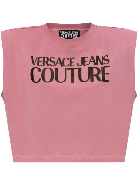 Versace Jeans Couture logo-print crop top