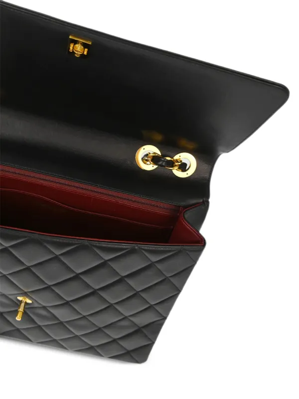 Flap Bag Red Black Purse Chanel Red Medium Quilted Lambskin