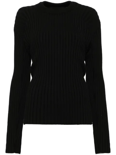 ALAINPAUL double-collar bascule rib jumper