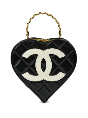 CHANEL Pre-Owned 1995 ココマーク ハート バニティバッグ | ブラック