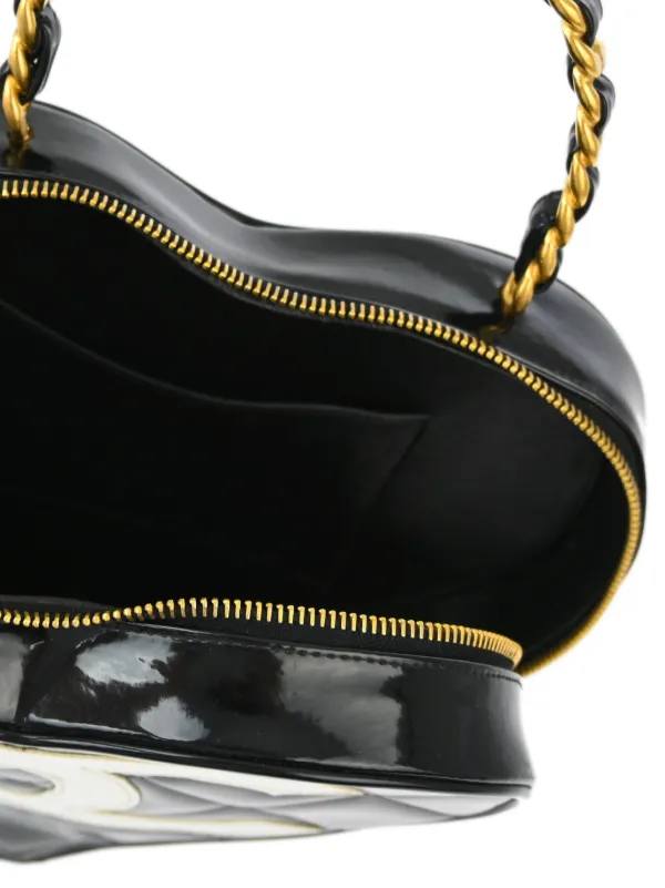 CHANEL Pre-Owned 1995 ココマーク ハート バニティ バッグ | ブラック