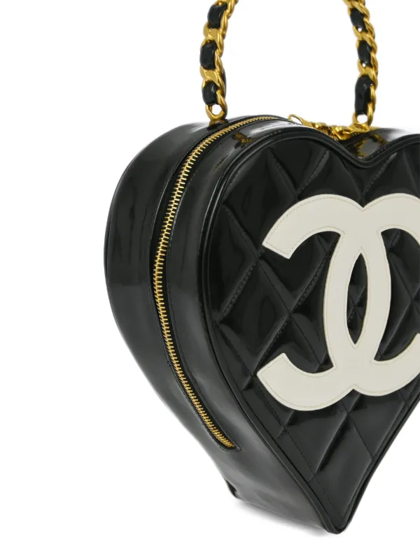 CHANEL Pre-Owned 1995 ココマーク ハート バニティ バッグ | ブラック