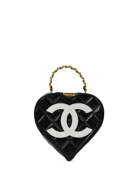 HOT SALE CHANEL 1995 CC heart vanity bag Women