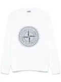 Stone Island Compass-badge print sweatshirt - White
