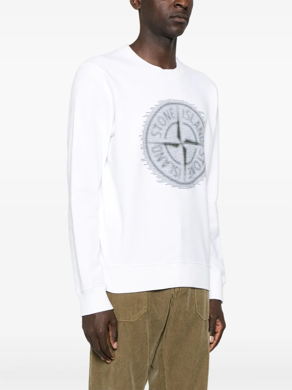 Stone Island Sweater met Compass-logopatch Wit