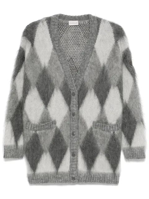 Moncler diamond-pattern cardigan