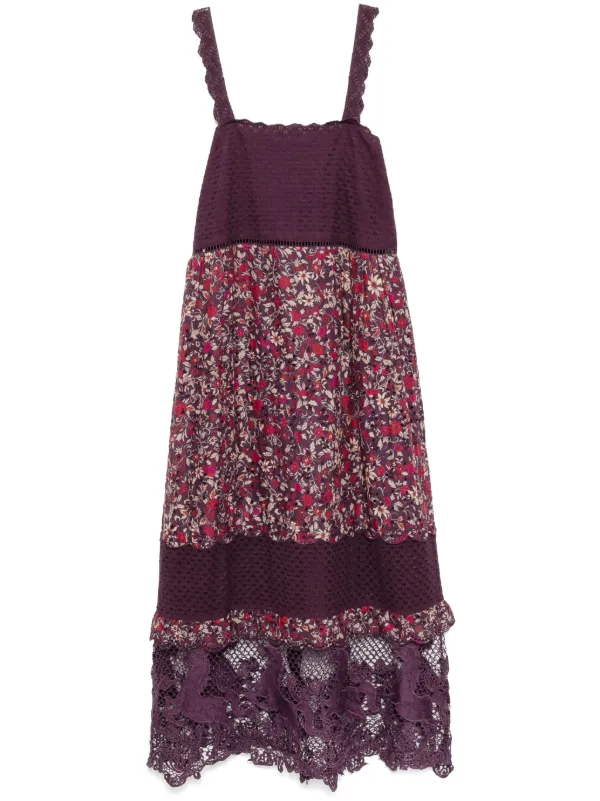FARM RIO Chelsea Garden Embroidered Dress - Purple FARM RIO Chelsea Garden Embroidered Dress - Purple