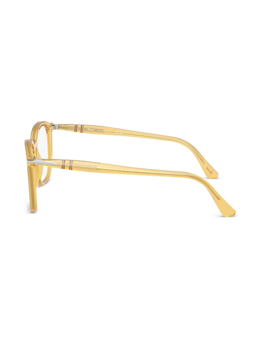 Persol Bril met vierkant montuur Geel