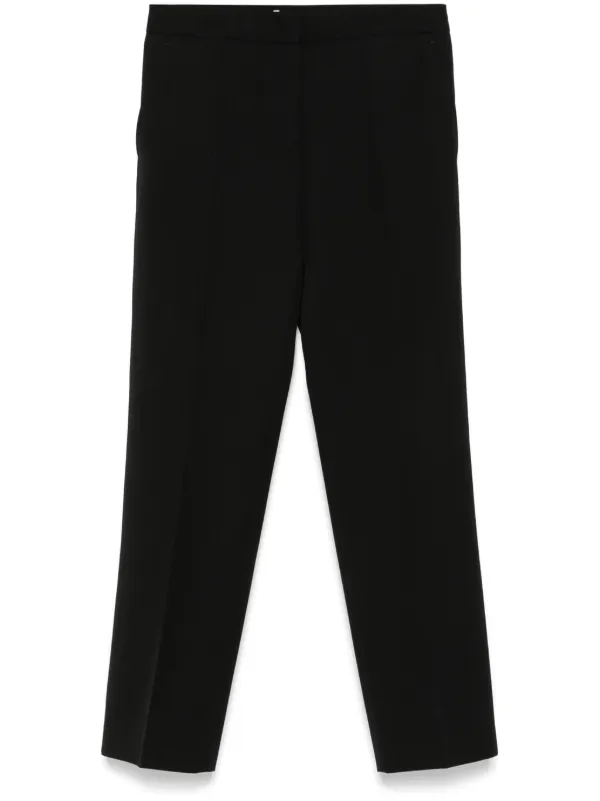Jil Sander Tapered Cropped Trousers in Black