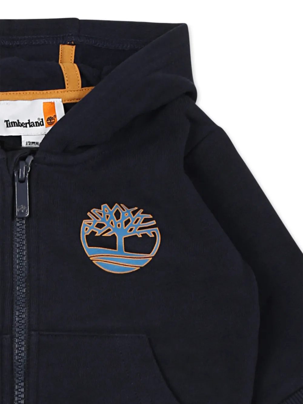 Timberland Kids Hoodie met rits Blauw