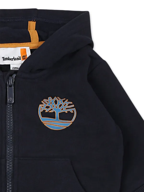 Timberland Kids Moletom De Capuz Com Zíper Azul FARFETCH BR