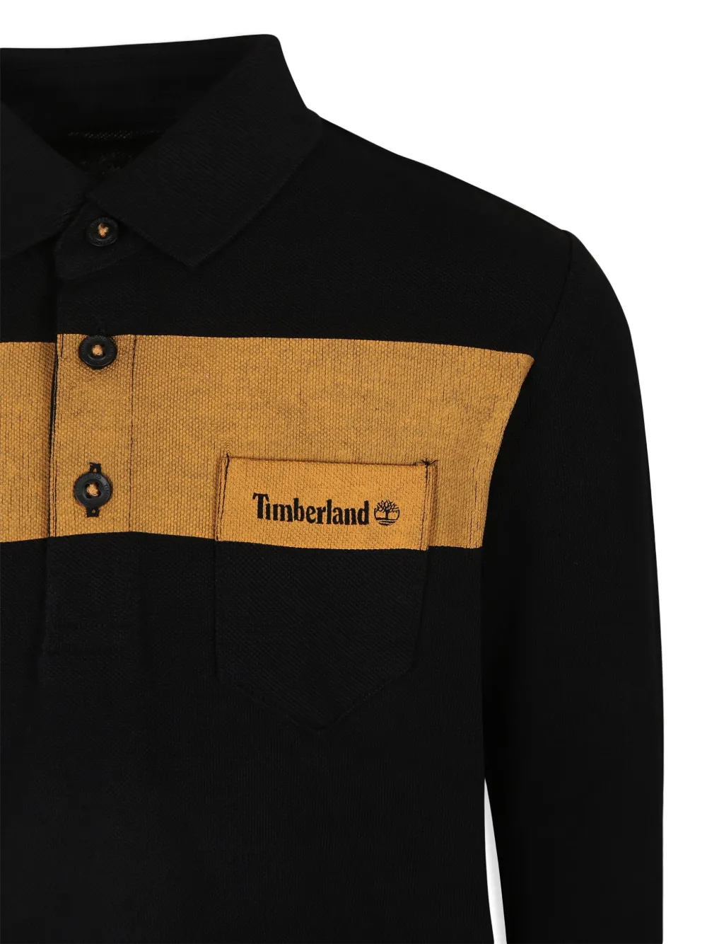 Timberland Two-tone Polo Shirt In Black
