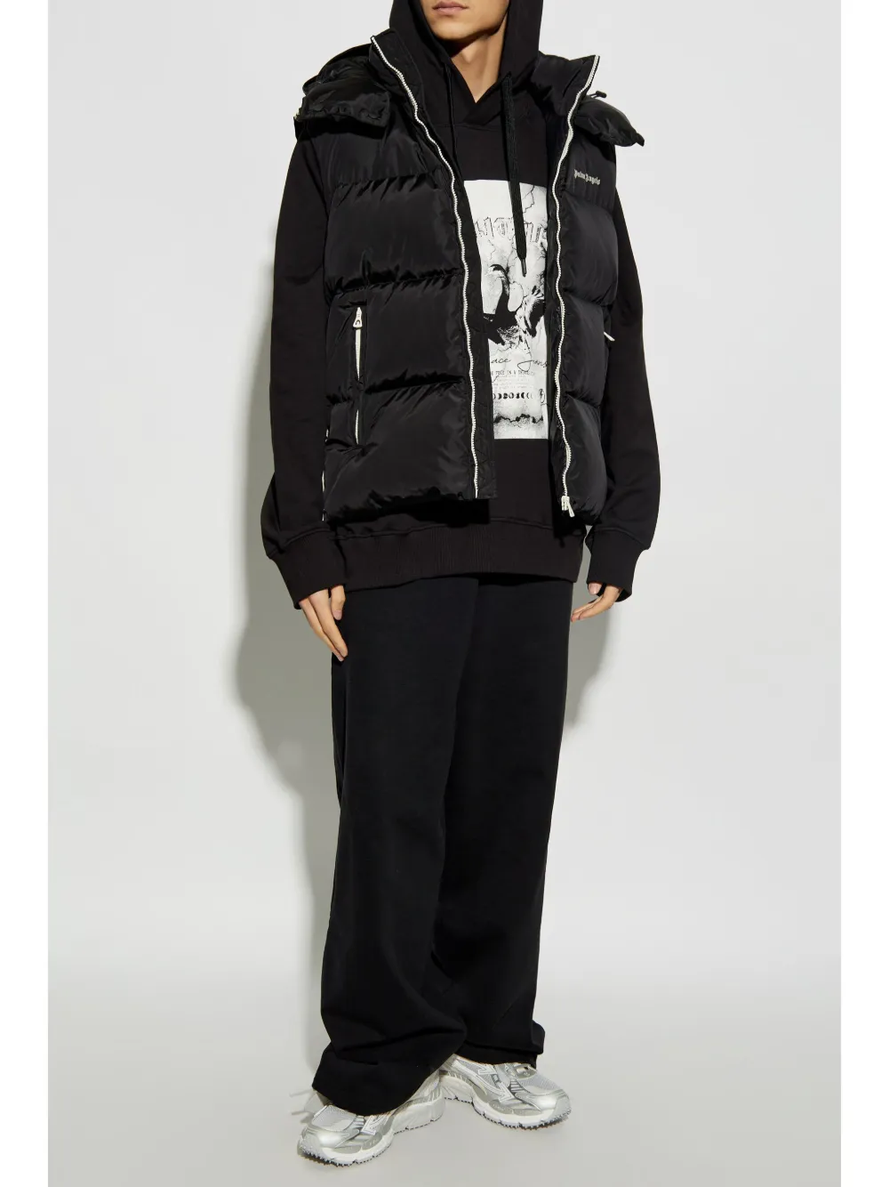 Shop Versace Jeans Couture Logo-print Hoodie In Black