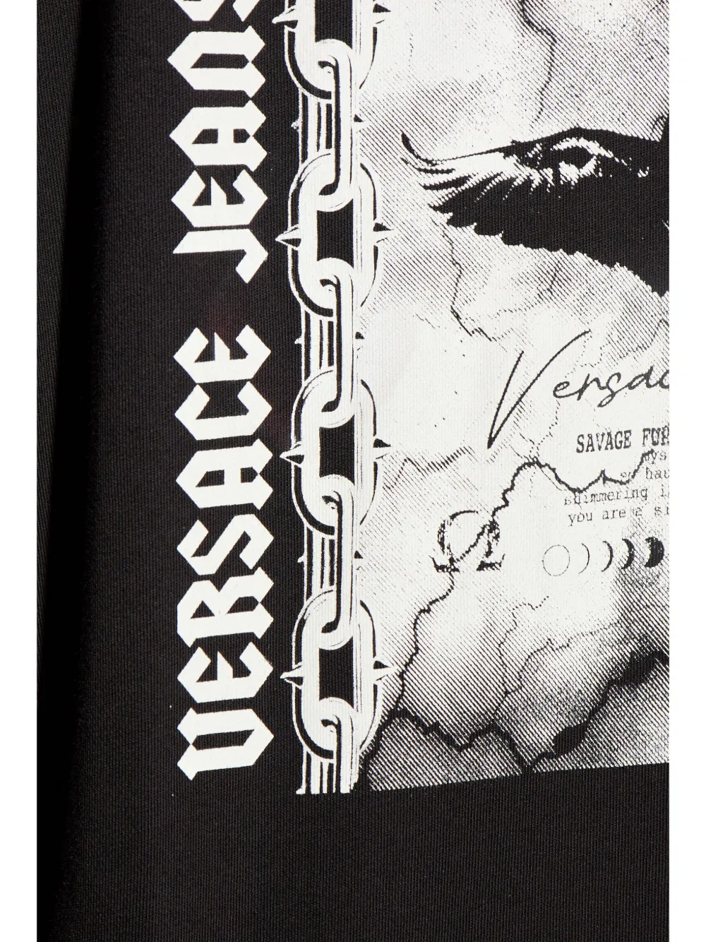 Shop Versace Jeans Couture Logo-print Hoodie In Black