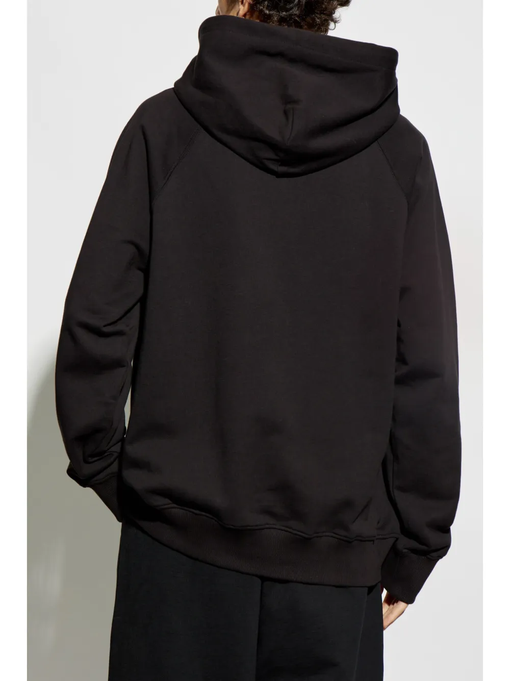 Shop Versace Jeans Couture Logo-print Hoodie In Black