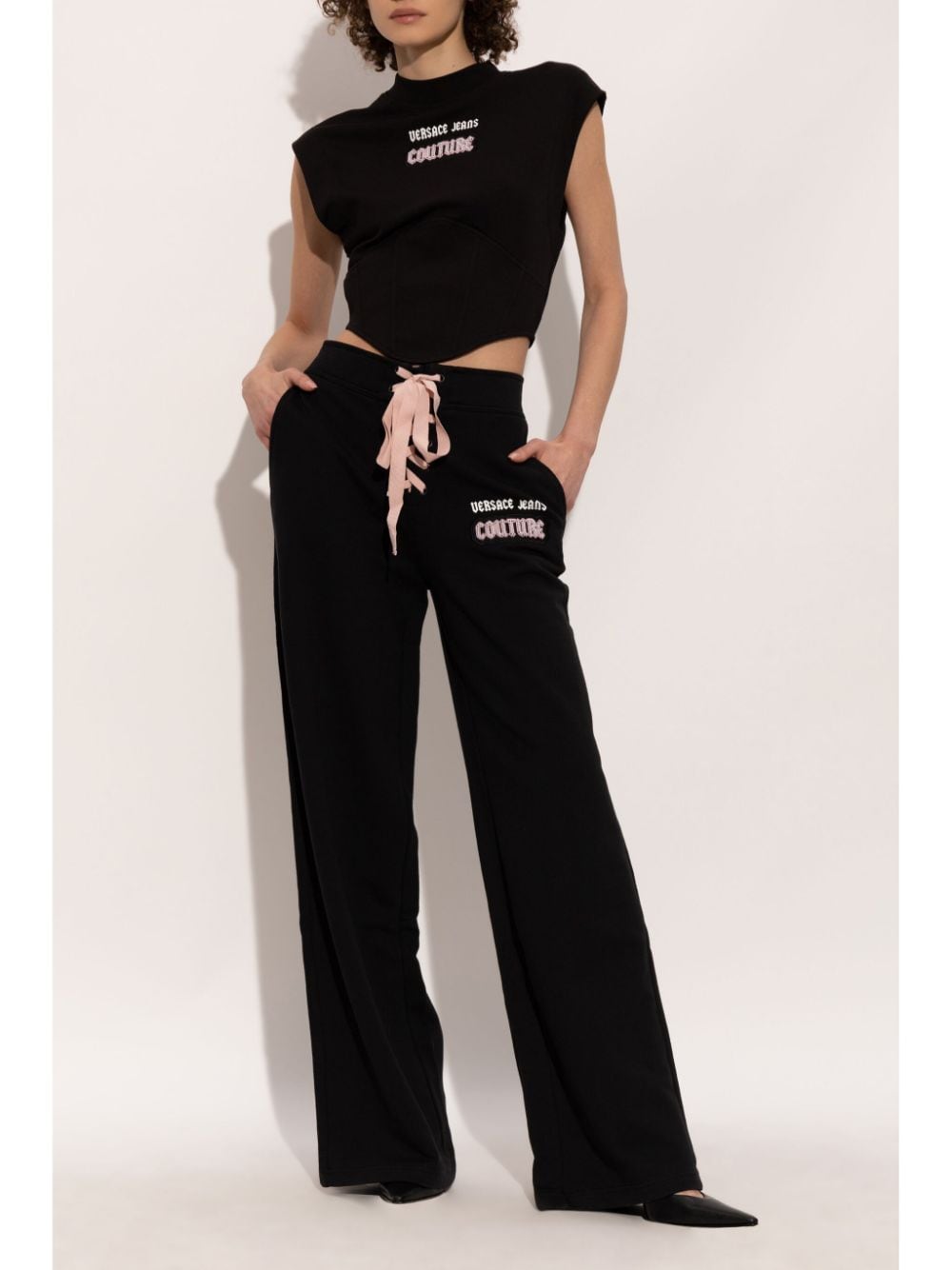 Versace Jeans Couture logo-print track pants - Zwart