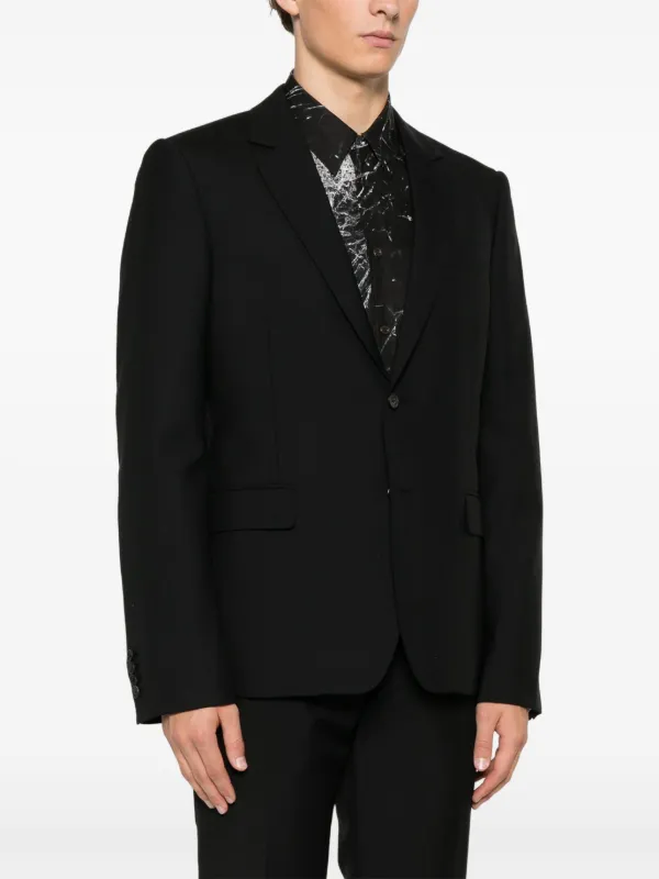 【Alexander Mcqueen】シングルブレスト ウール ブレザー Alexander McQueen ウール ジャケット | ブラック | FARFETCH JP