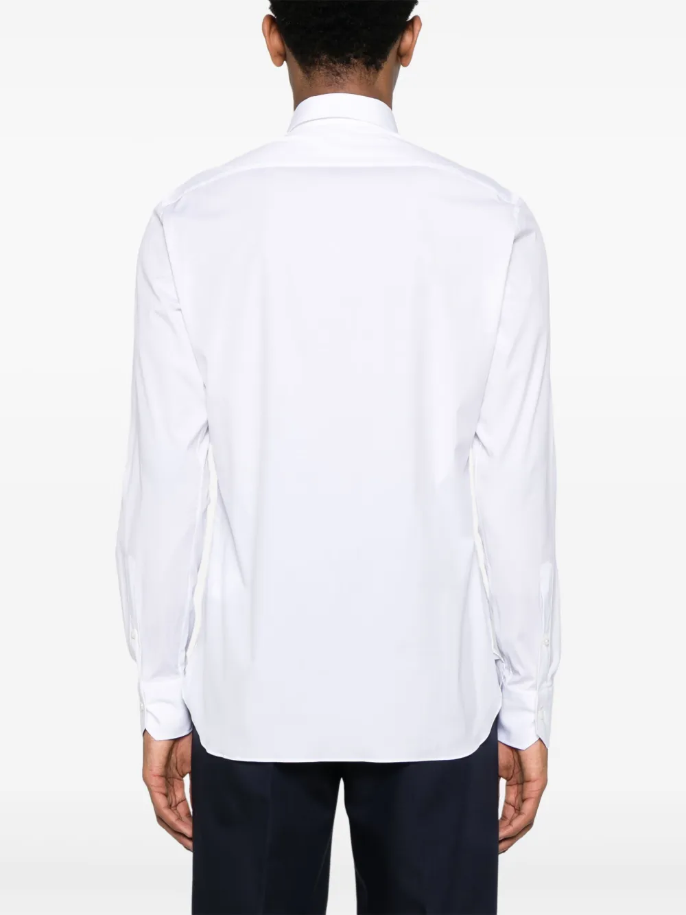Zegna Overhemd met uitgesneden kraag Wit