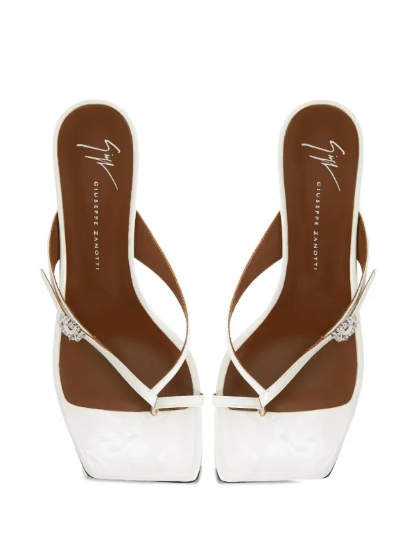 Giuseppe Zanotti 45mm Amandhine Sandals | White | FARFETCH