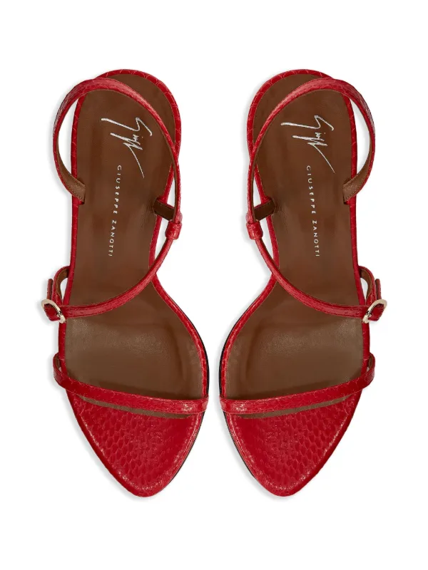 Giuseppe Zanotti 90mm Audrinette Sandals | Red | FARFETCH display picture 1
