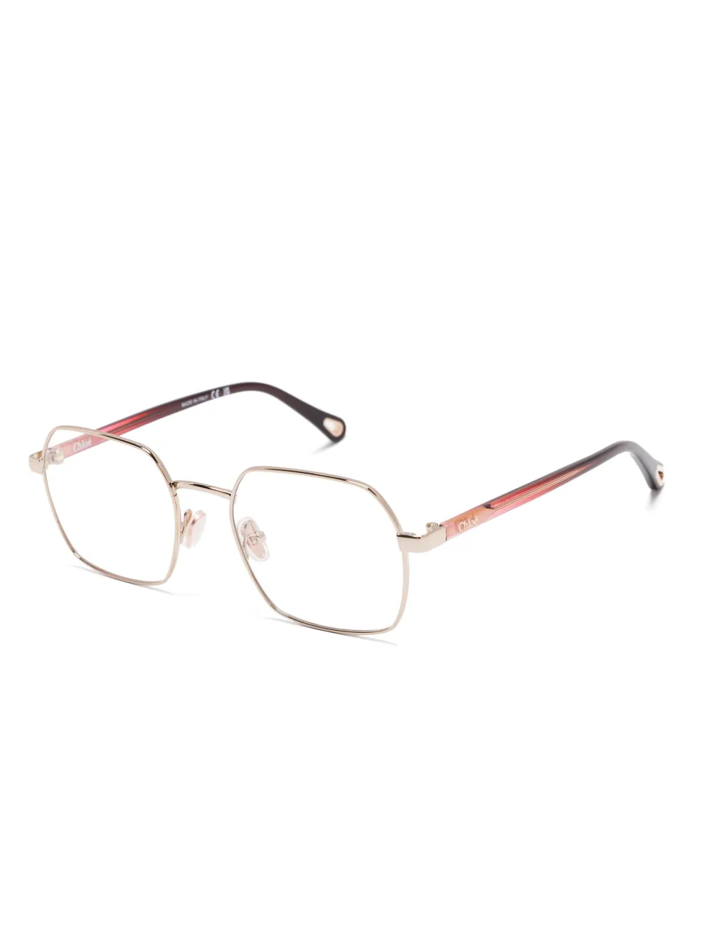 Chloé Eyewear Bril met vierkant montuur - Goud