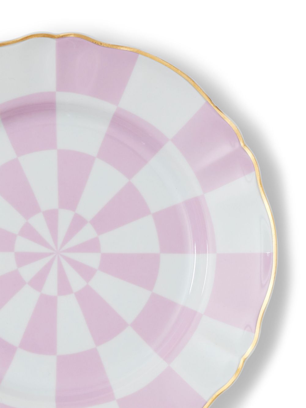 Bitossi Home check pattern plate (26cm) - Roze