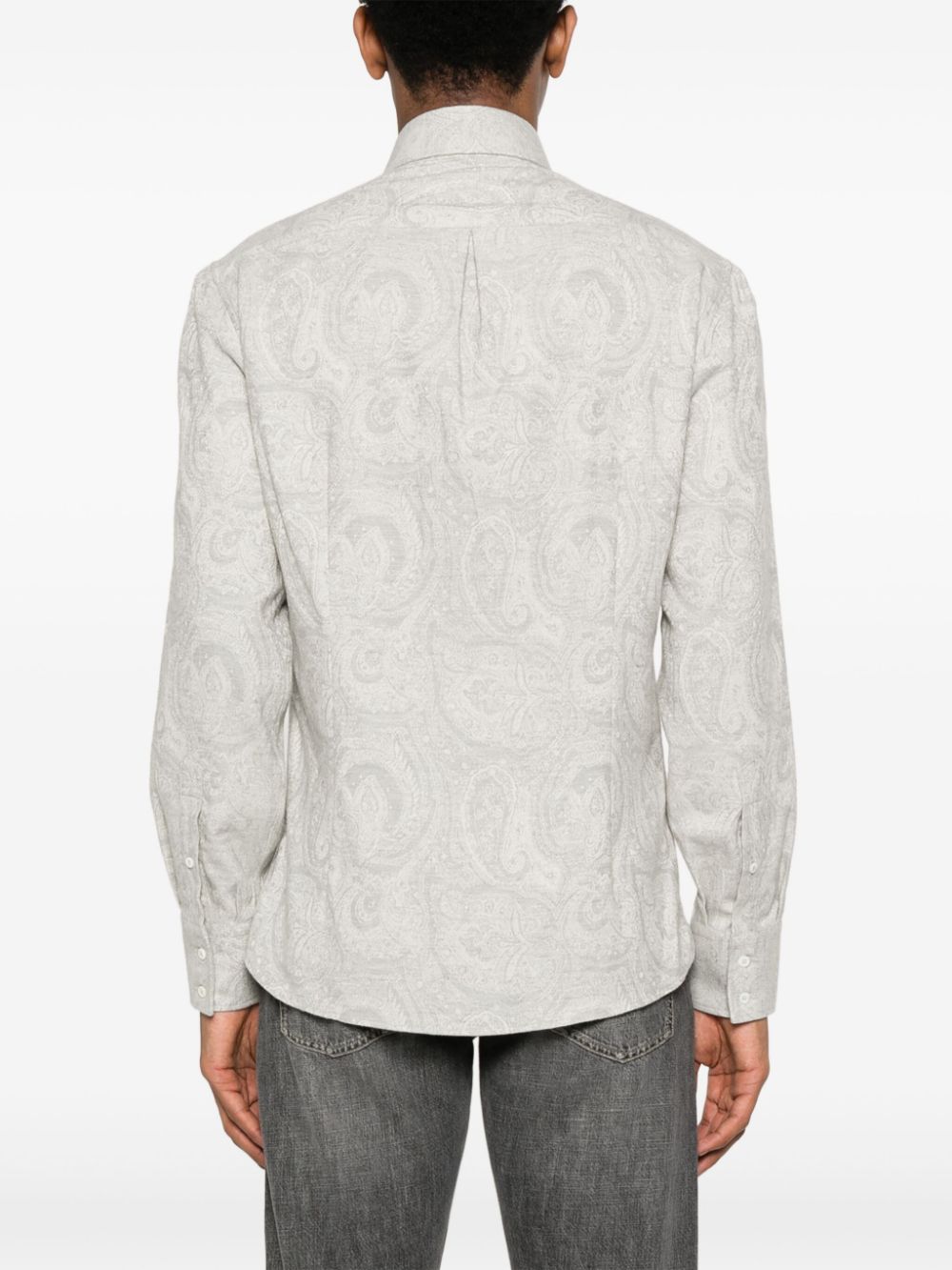 Shop for cheap Brunello Cucinelli paisley-jacquard shirt Men