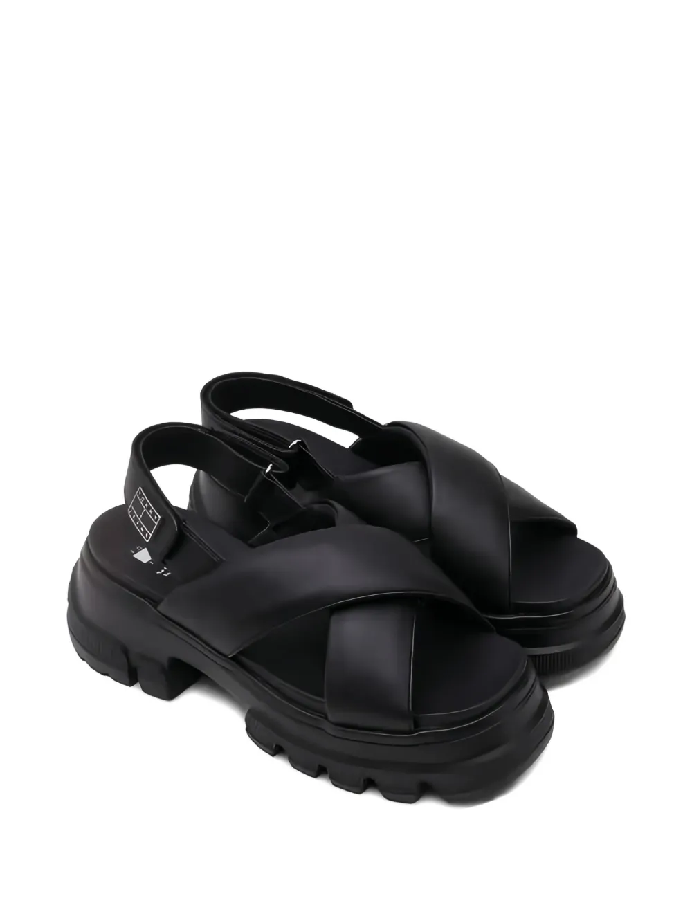 Tommy Hilfiger cross-strap sandals Black