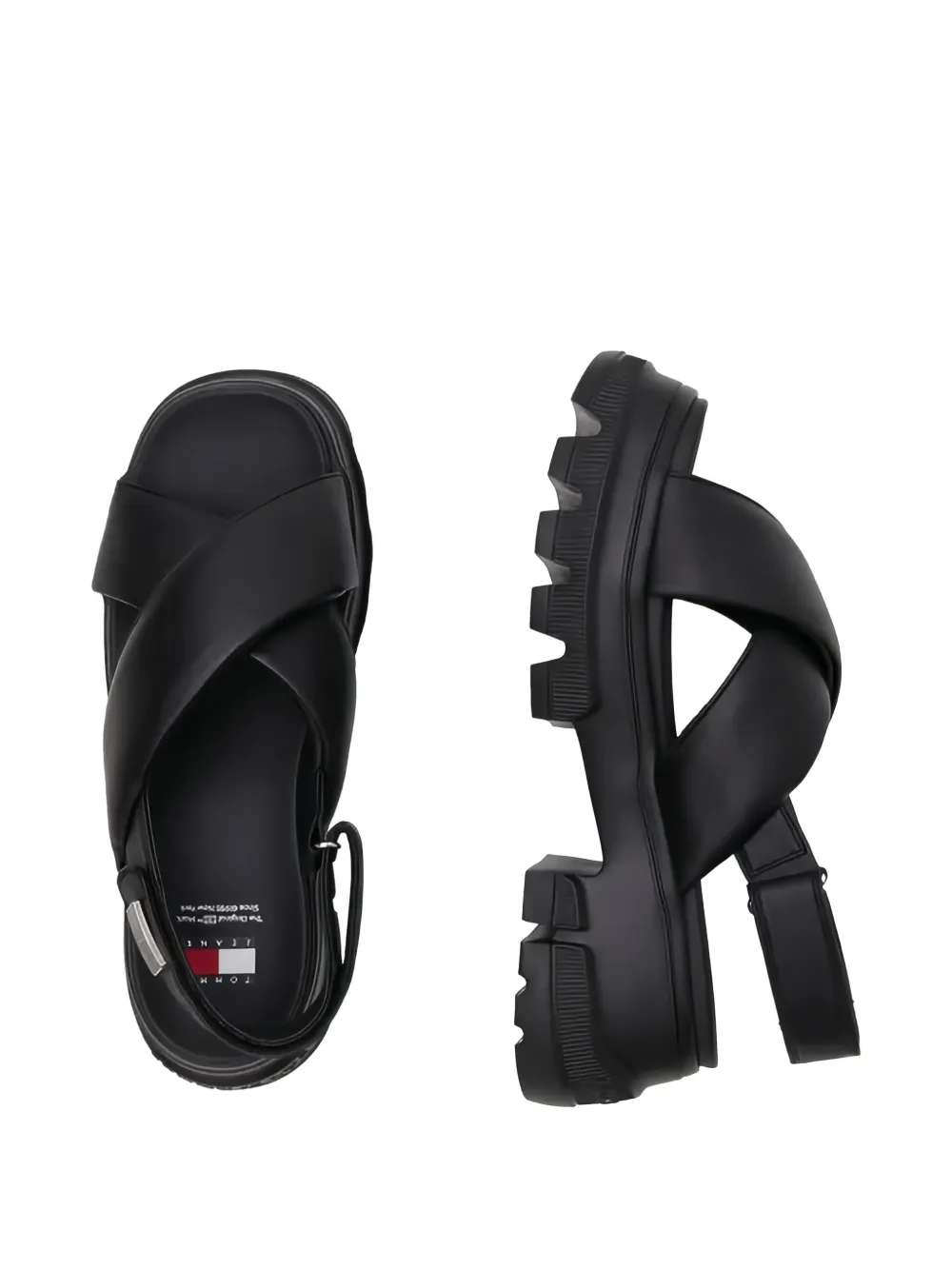 Tommy Hilfiger cross-strap sandals Black