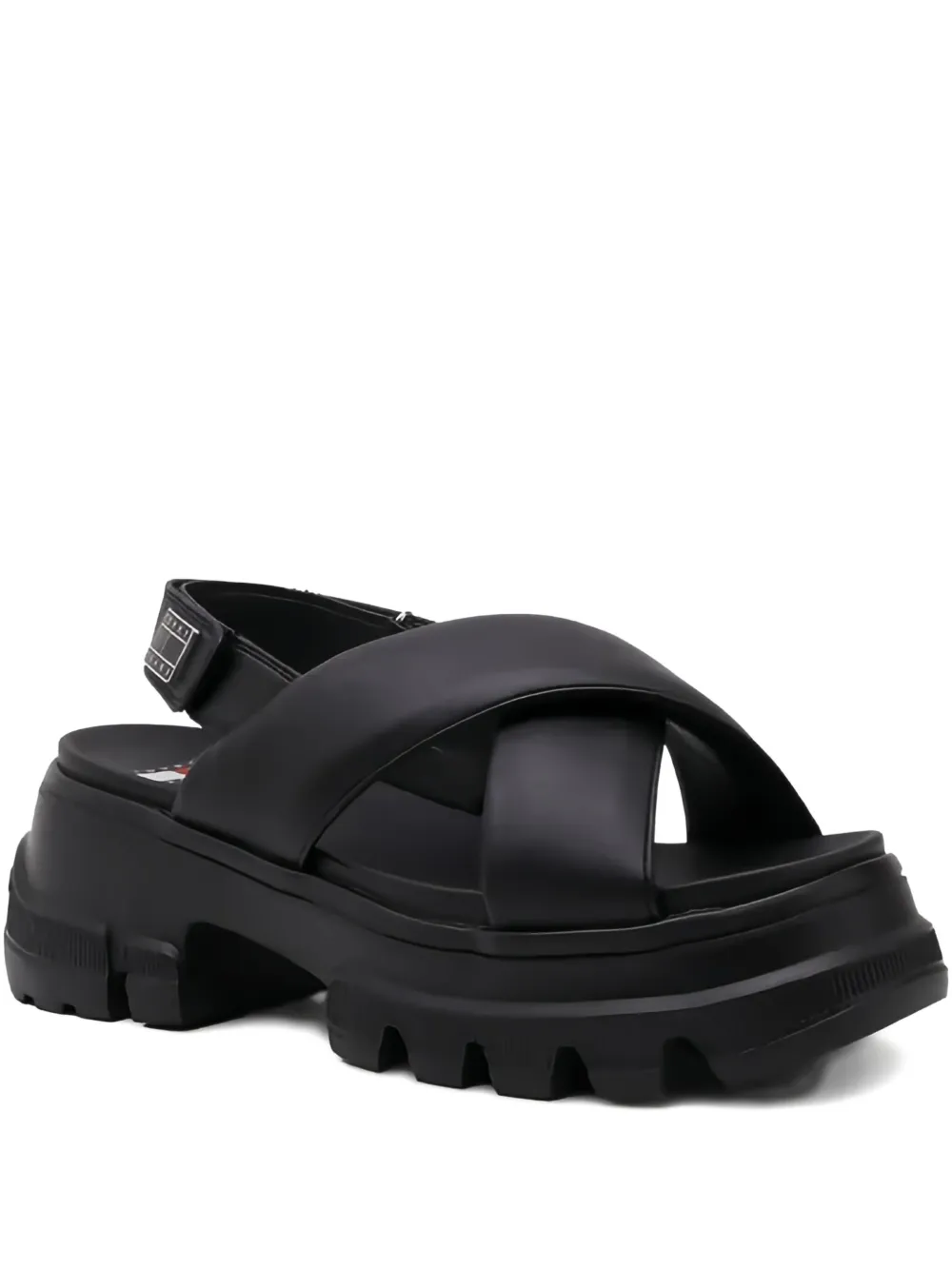 Tommy Hilfiger cross-strap sandals - ブラック Tommy Hilfiger cross-strap sandals - ブラック