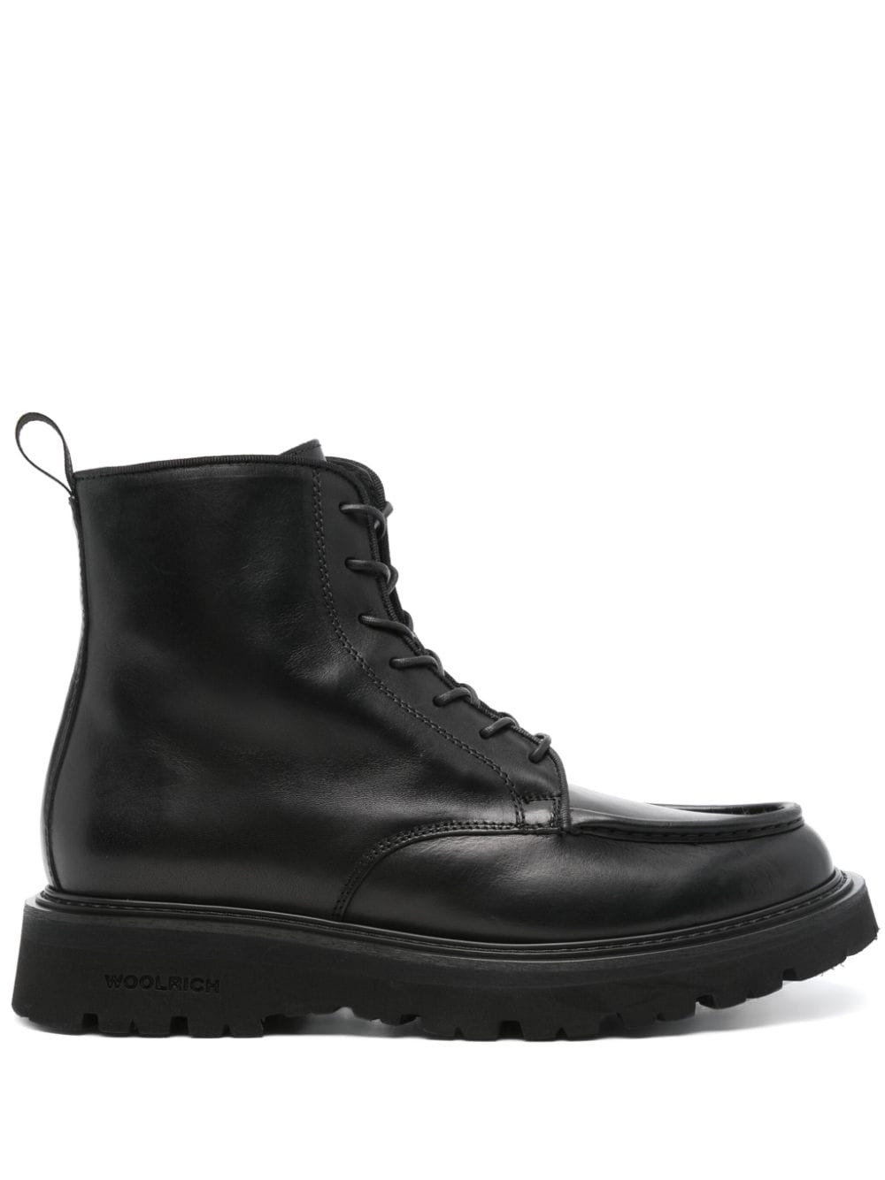 Woolrich Leather Boots In Black