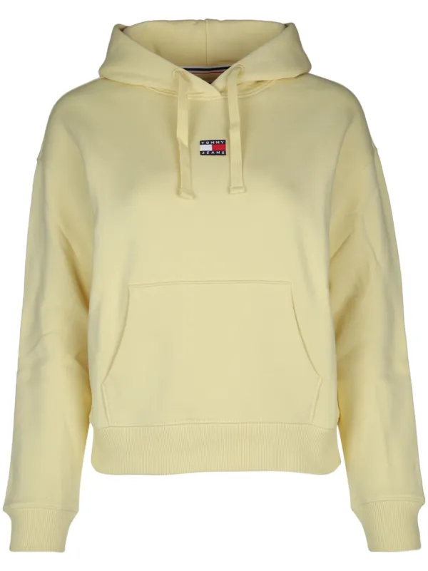 Tommy Jeans logo-patch Hoodie Yellow FARFETCH IN
