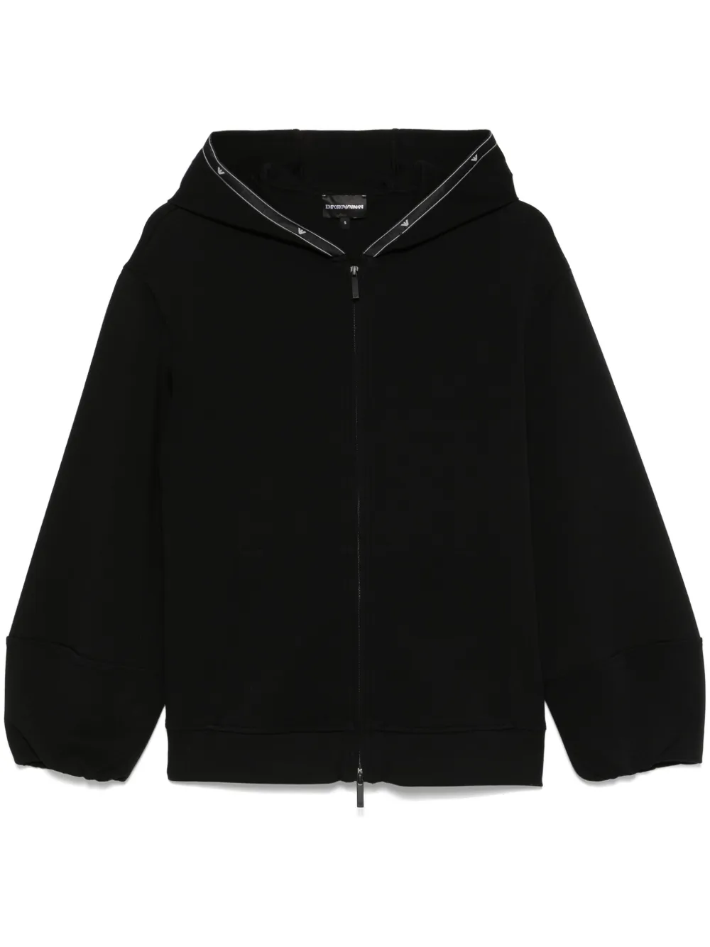 Emporio Armani logo tape Hoodie Black FARFETCH