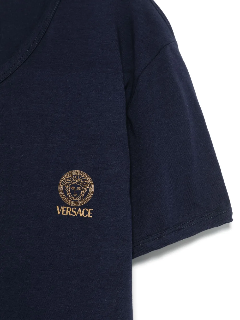 Versace T-shirt met Medusa-patroon Blauw