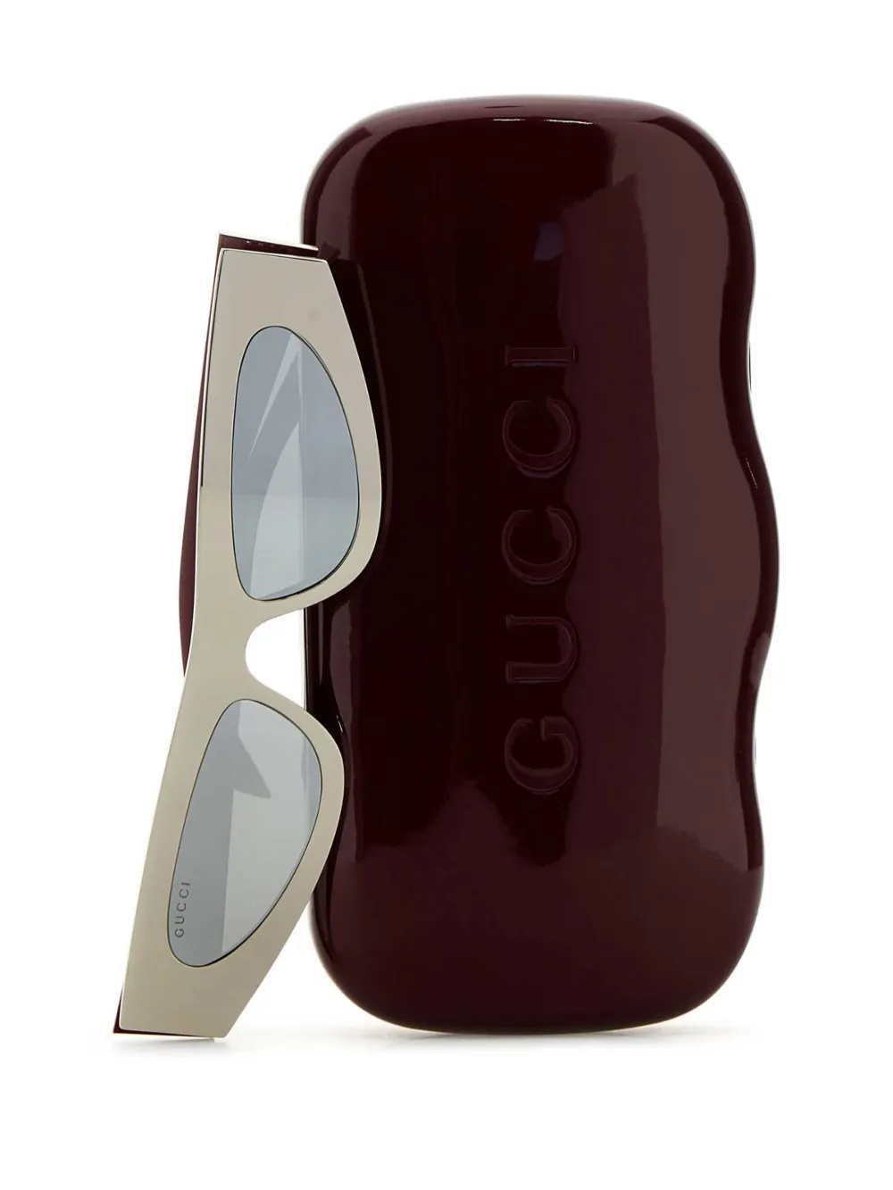 Gucci Eyewear Zonnebril met logoprint Zilver
