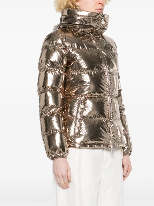 Moncler metallic puffer jacket on sale