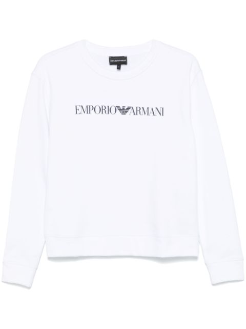 Emporio Armani logo-print organic-cotton sweatshirt Women