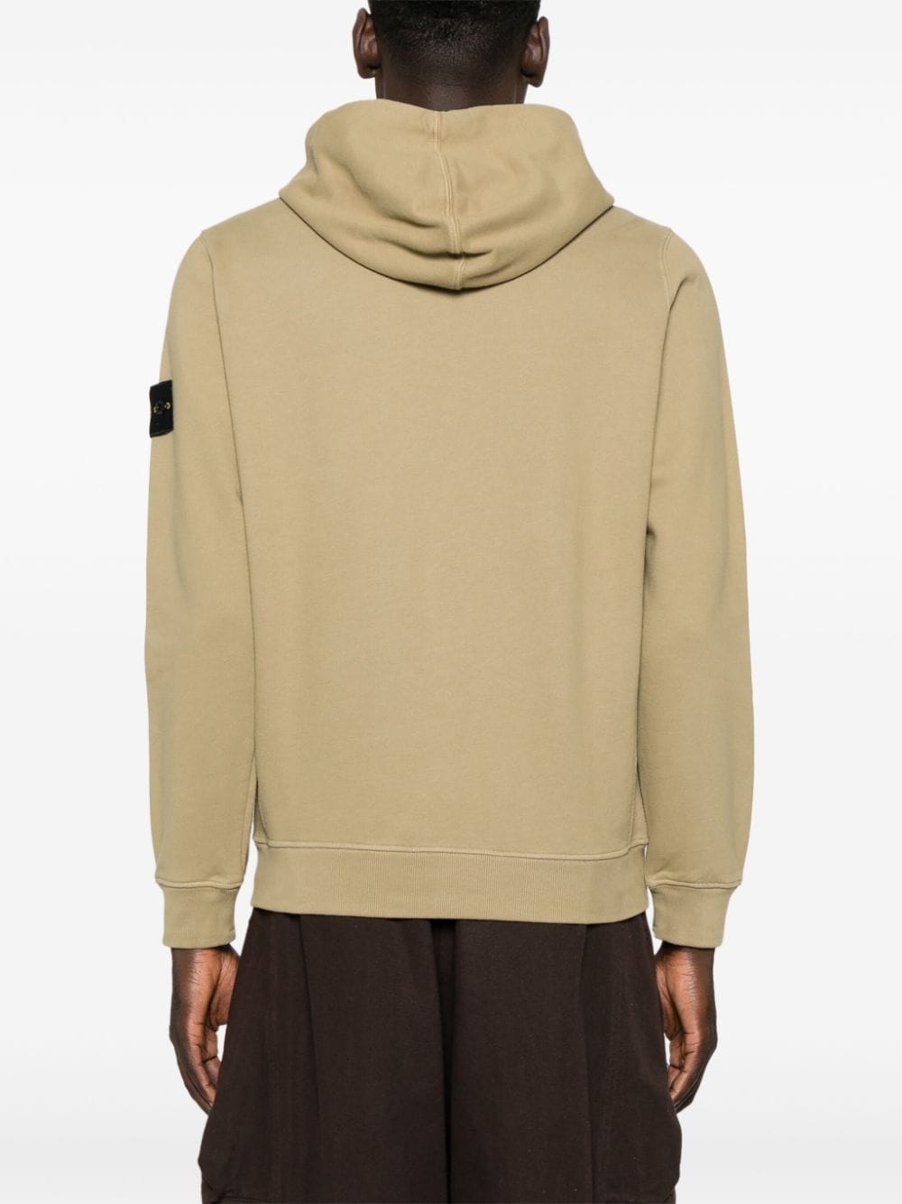 Shop Stone Island Zip-up Hoodie In Brown