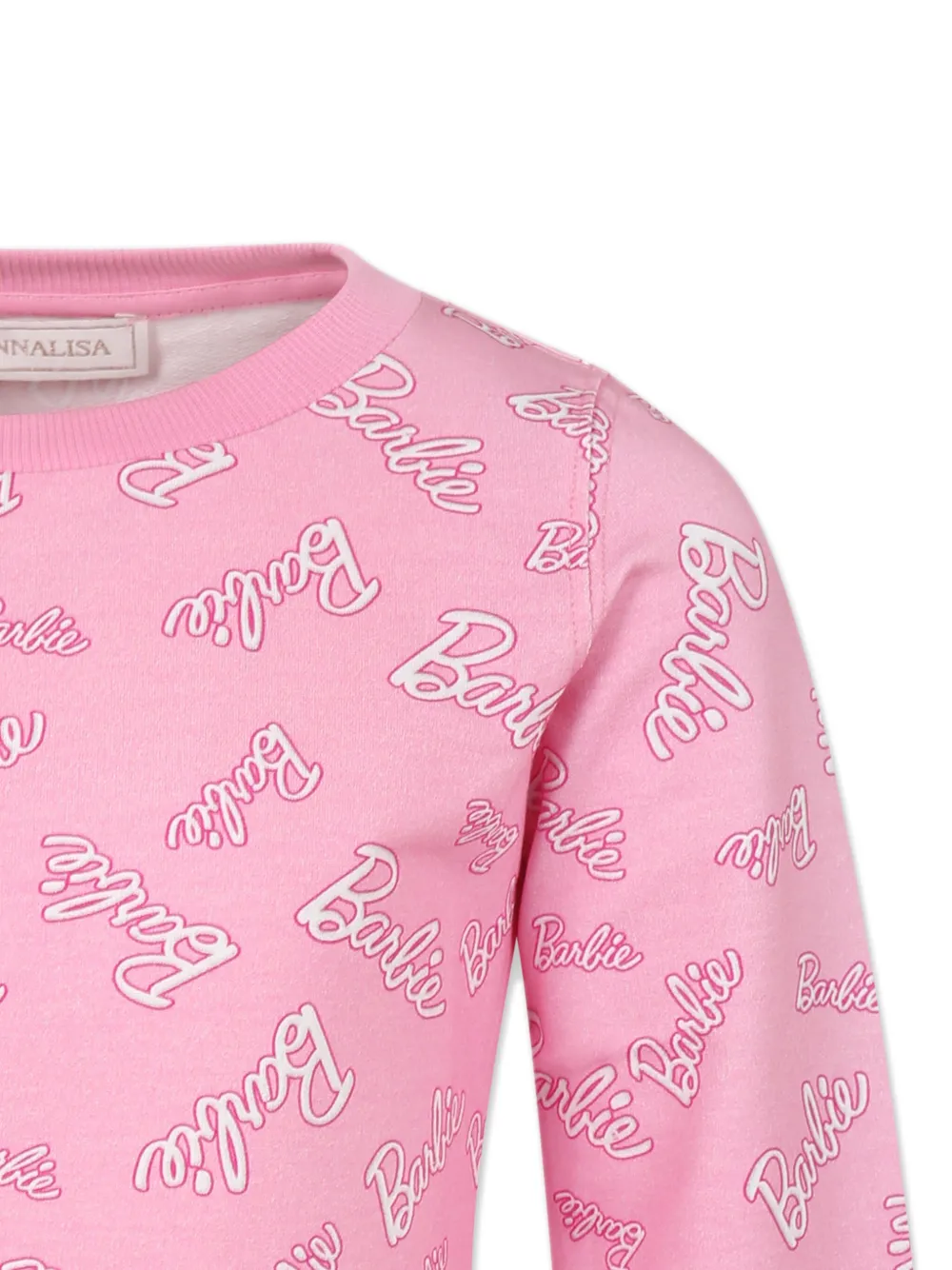 Monnalisa x Barbie sweaterjurk met logo Roze