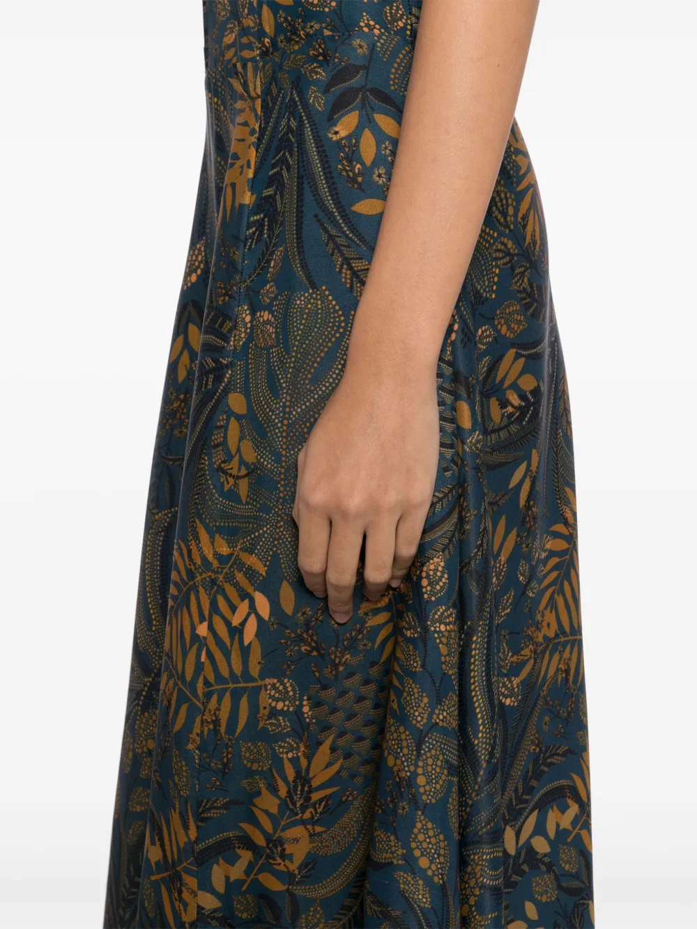 FARM Rio Forest maxi-jurk met stippen Blauw