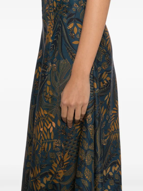 farm rio dotted forest teal maxi dress Teal Dotted Forest Wrap Mini Dress  FARM Rio