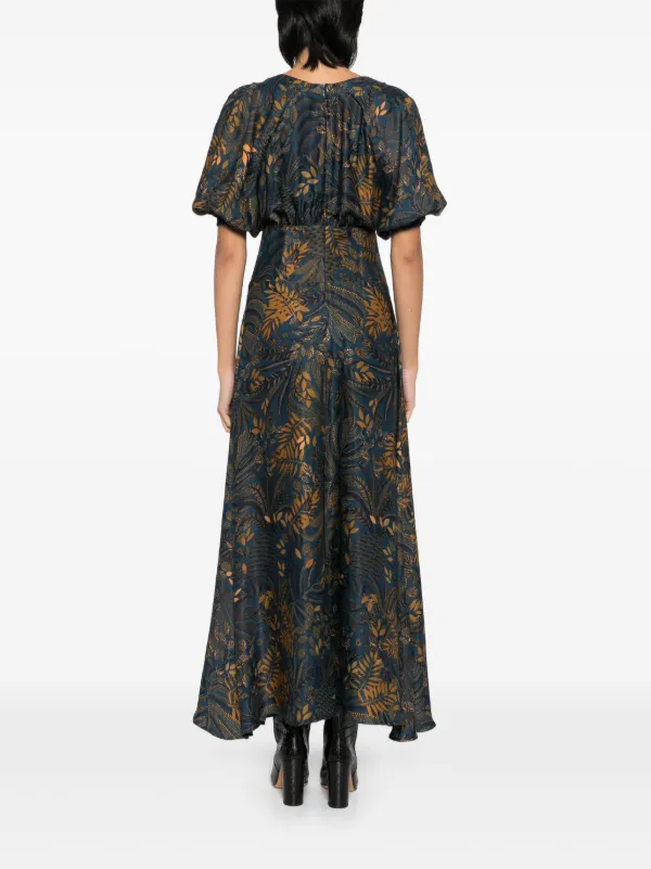 farm rio dotted forest teal maxi dress FARM Rio Dotted Forest Teal Maxi Dress | Blue