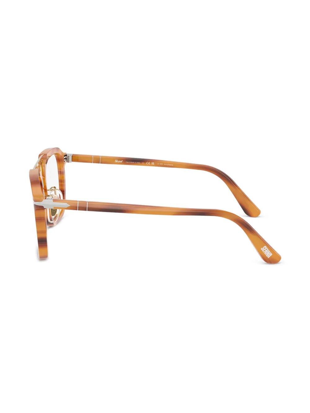 Persol Bril met piloten montuur Bruin
