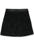 Emporio Armani lurex sequinned mini skirt - Black